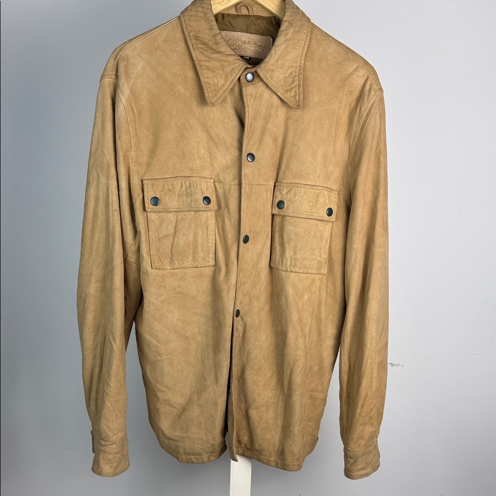 Men's Classic Suede Shirt Jacket